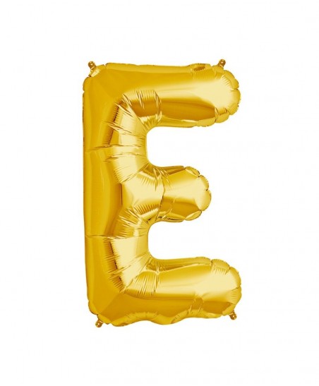 Gold Letter E Mylar Balloon