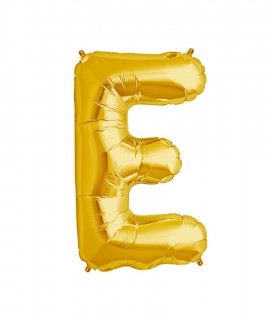 Goldener Folienluftballon "E"