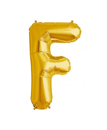 Gold Letter F Mylar Balloon