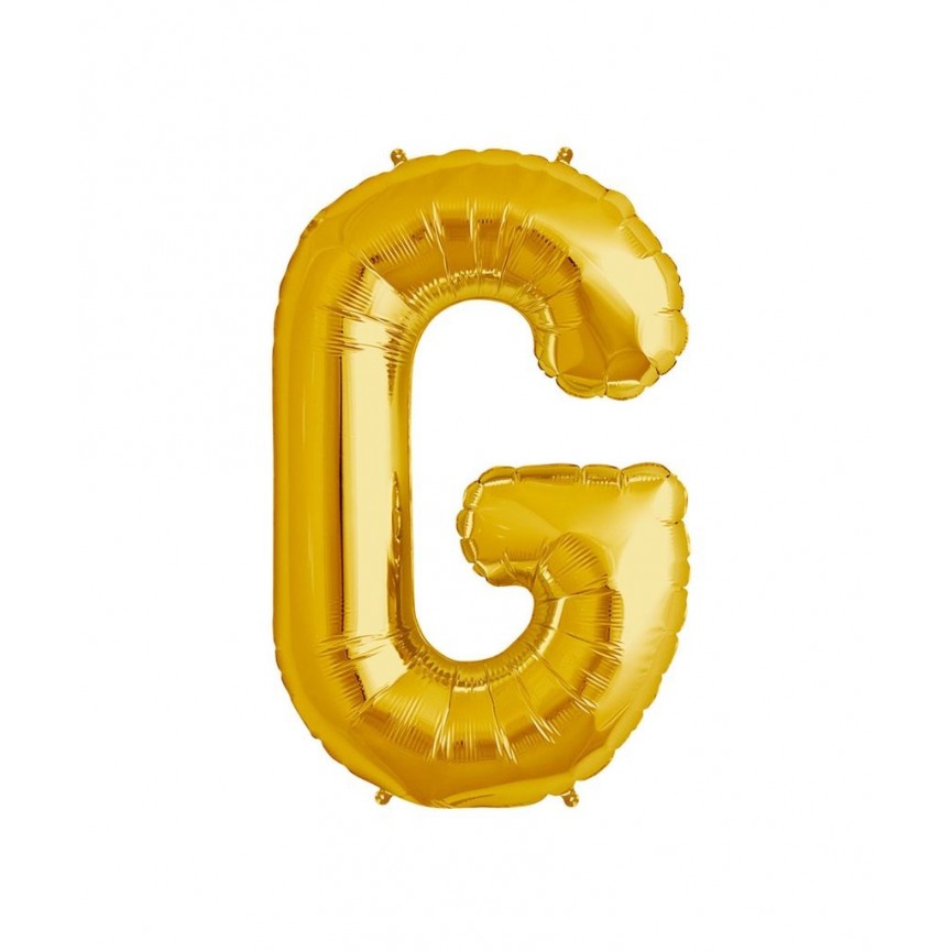 Goldener Folienluftballon "G"