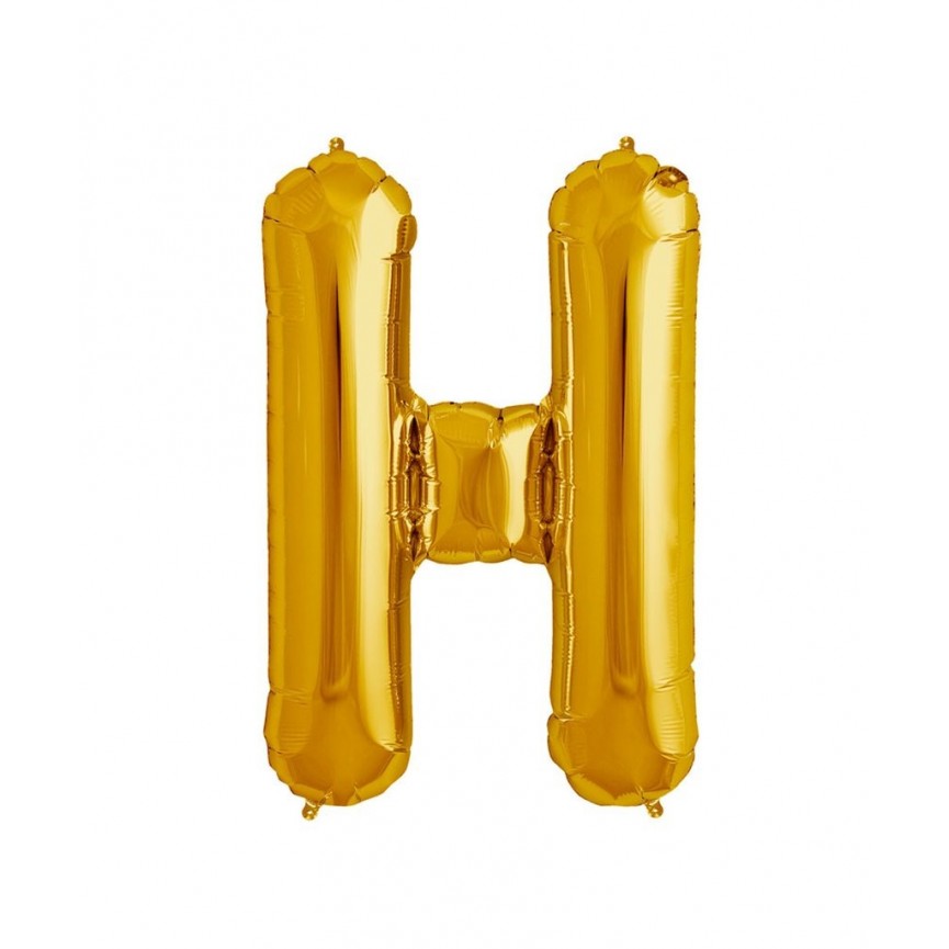 Goldener Folienluftballon "H"