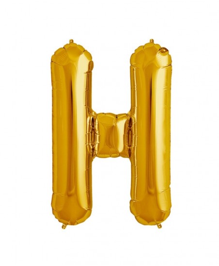 Gold Letter H Mylar Balloon