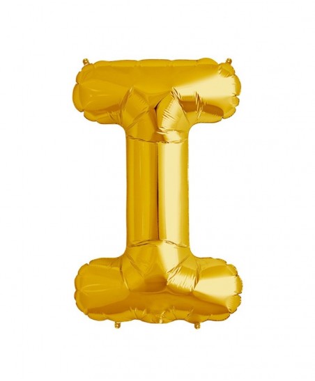 Goldener Folienluftballon "I"