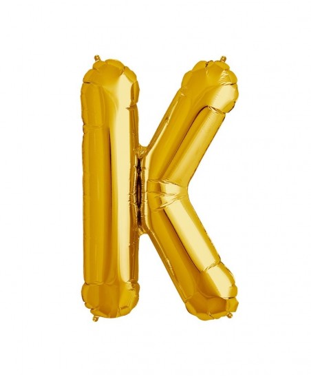 Goldener Folienluftballon "K"
