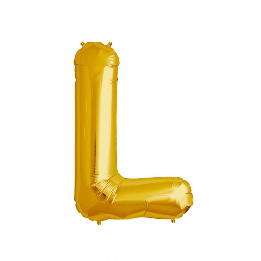 Ballon Mylar Lettre Dorée L