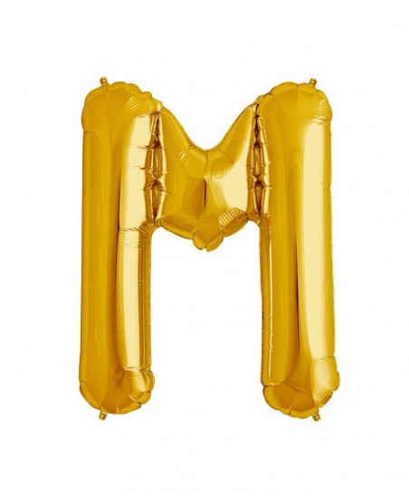 Gold Letter M Mylar Balloon