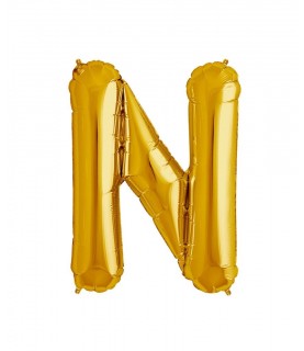 Goldener Folienluftballon "N"