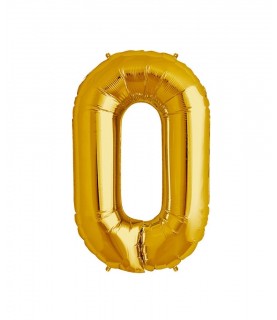 Goldener Folienluftballon "O"