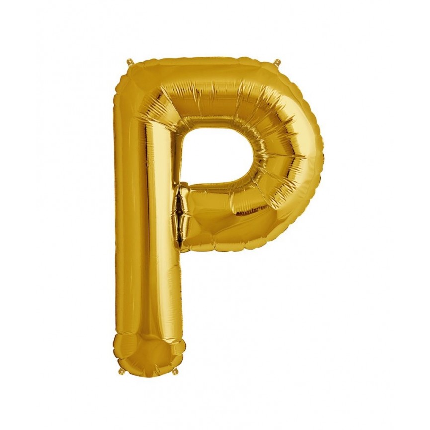 Ballon Mylar Lettre Dorée P