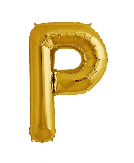 Gold Letter P Mylar Balloon