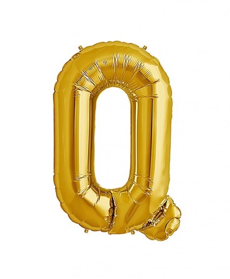 Goldener Folienluftballon "Q"