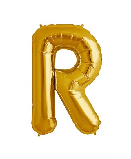 Gold Letter R Mylar Balloon
