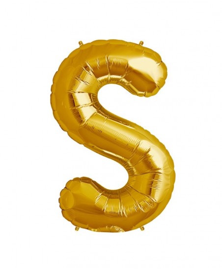 Goldener Folienluftballon "S"