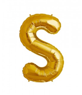 Goldener Folienluftballon "S"