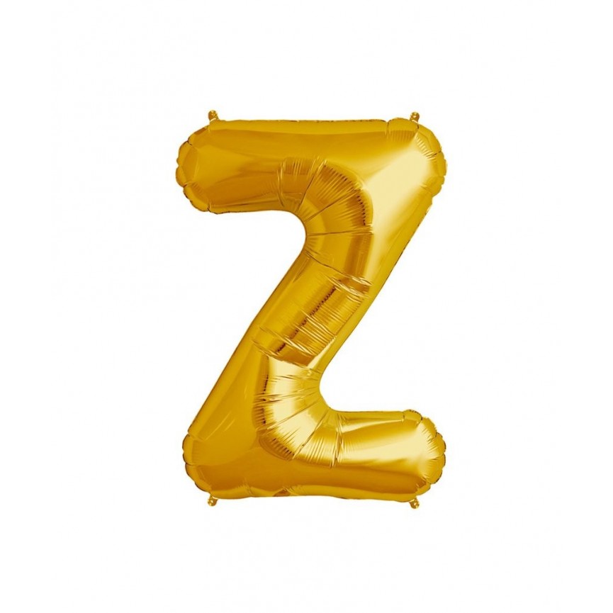 Gold Letter Z Mylar Balloon