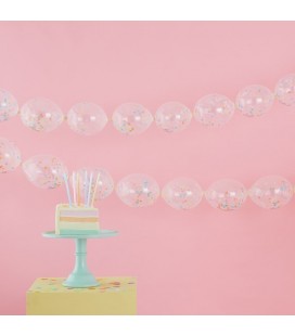 Konfetti-Verbindungsluftballons - Pastel Party