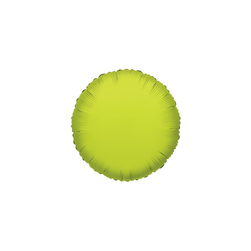 Lime Green Round Mylar Balloon