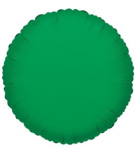 Green round Mylar Balloon