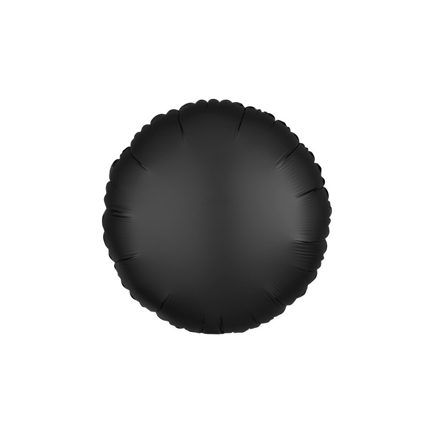 Black Round Mylar Balloon