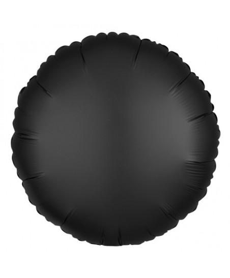 Black Round Mylar Balloon