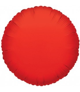 Red Round Mylar Balloon