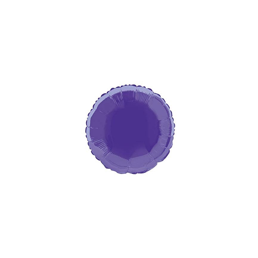 Purple Round Mylar Balloon