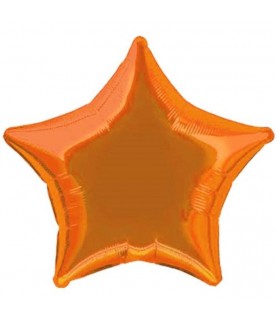Orange Star Mylar Balloon