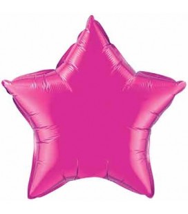 Magenta Star Mylar Balloon