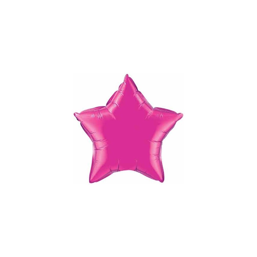 Magenta Star Mylar Balloon