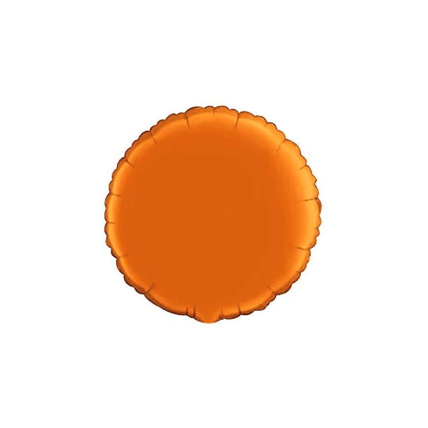 Orange Round Mylar Balloon