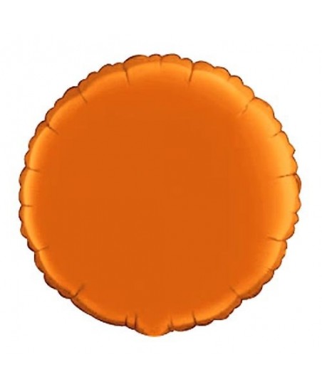 Orange Round Mylar Balloon