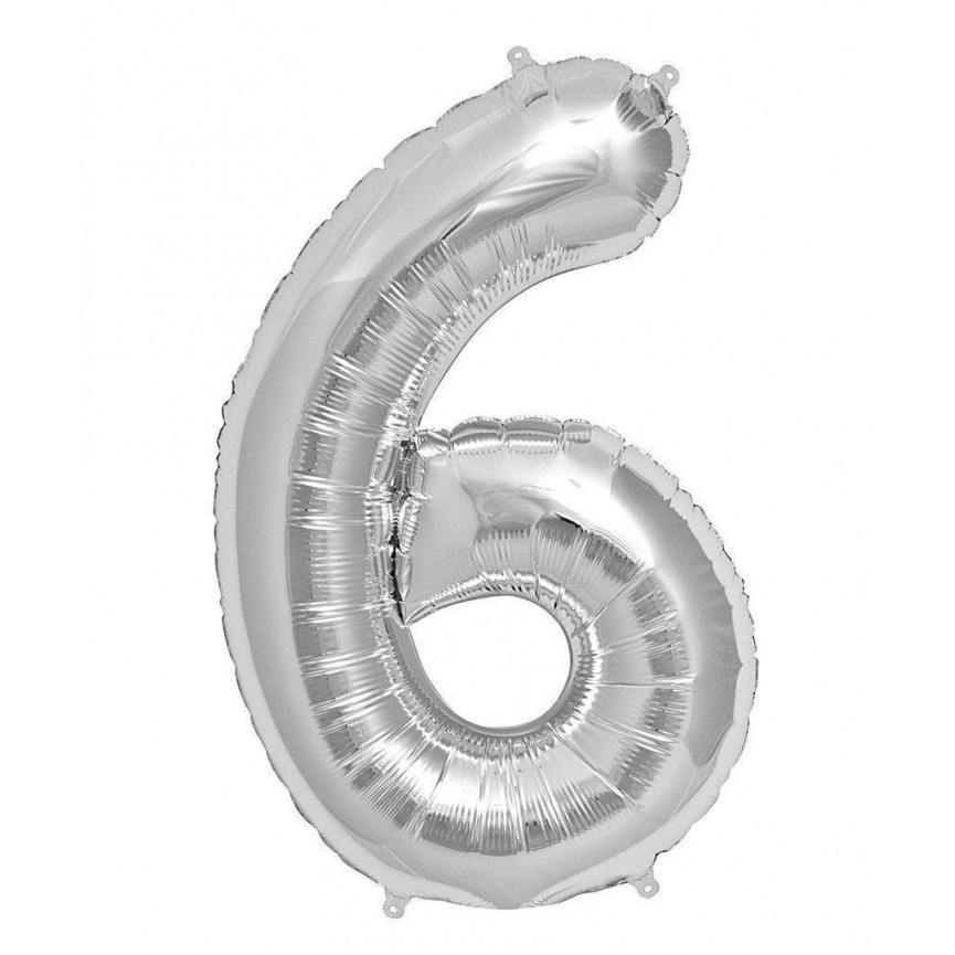 Ballon Mylar Chiffre 6