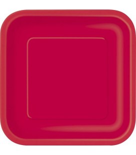 16 Petites Assiettes Rouge