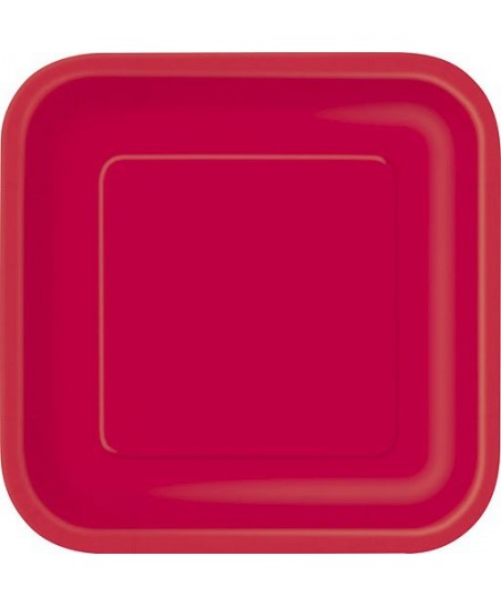 16 Petites Assiettes Rouge