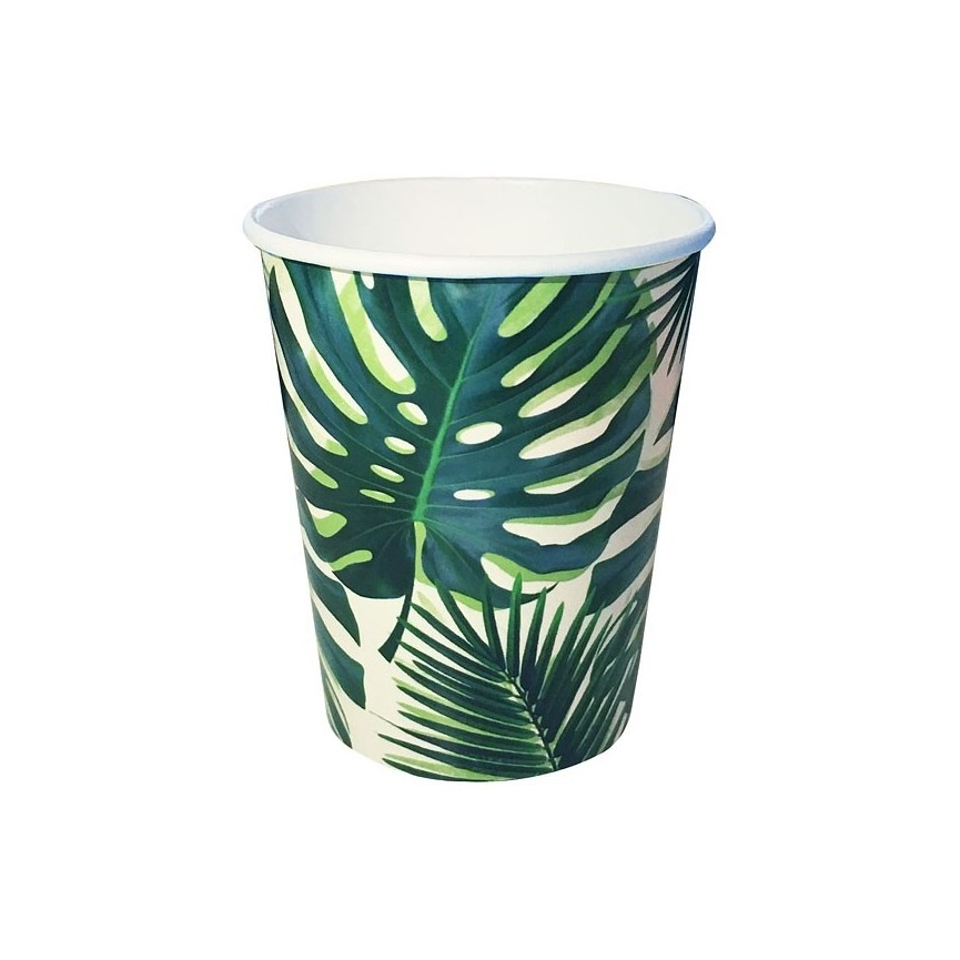 Tropical Palm Leaves Large Plates