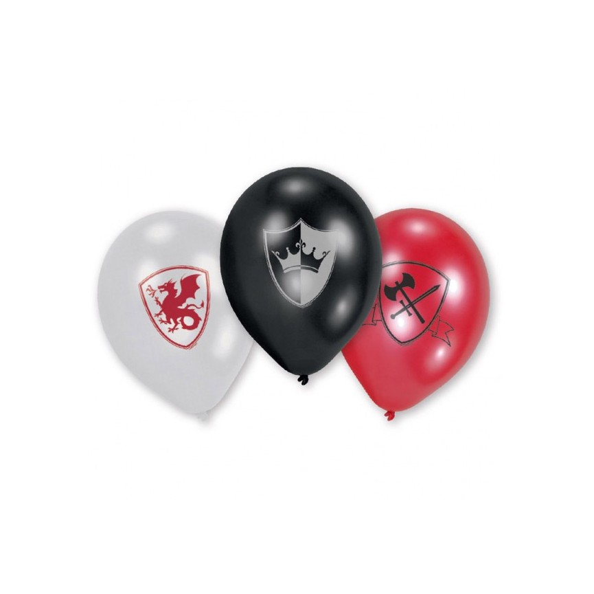 6 Ballons Chevalier & Dragon