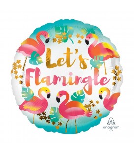 Let's Flamingle Folienluftballon