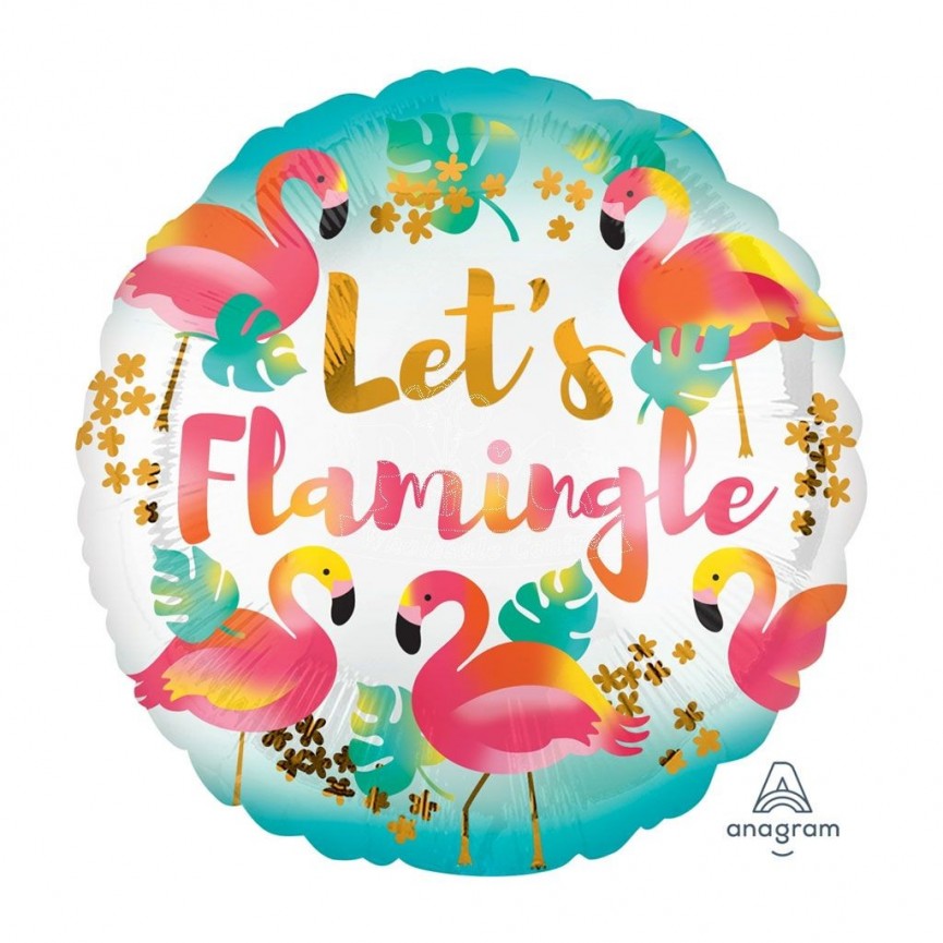 Let's Flamingle Foil Balloon