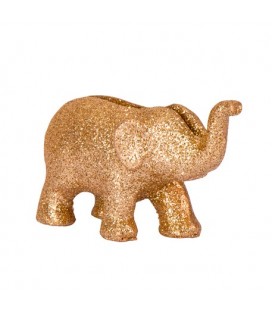 4 Gold Glitter Elephant Place Card Holder