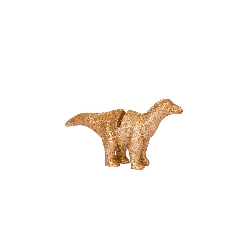 4 Gold Glitter Dinosaurs Place Card Holder