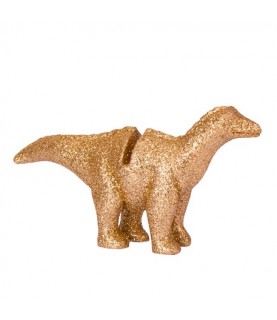 4 Gold Glitter Dinosaurs Place Card Holder