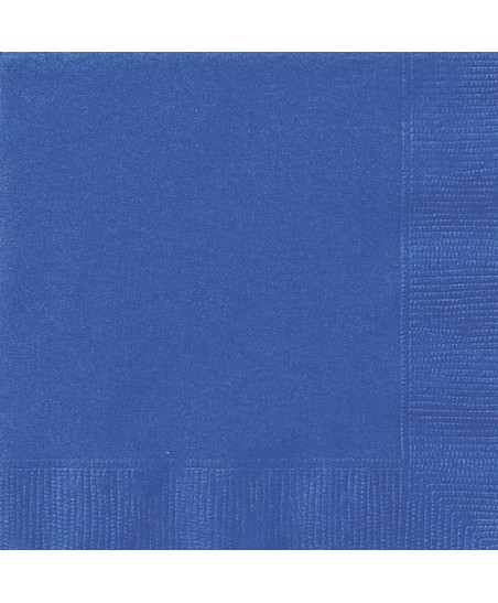 20 Grandes Serviettes Bleu Royal