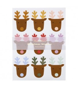 Cute Reindeer Glitter Stickers