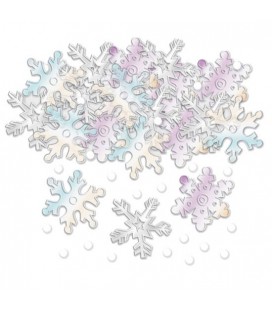 Iridescent Foil Snowflakes Confetti