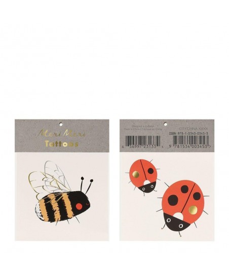 Bee & Ladybird Temporary Tattoos