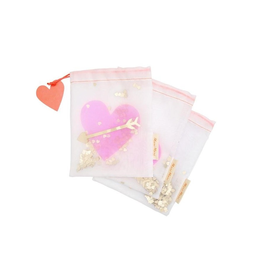 3 Heart Shaker Gift Bags