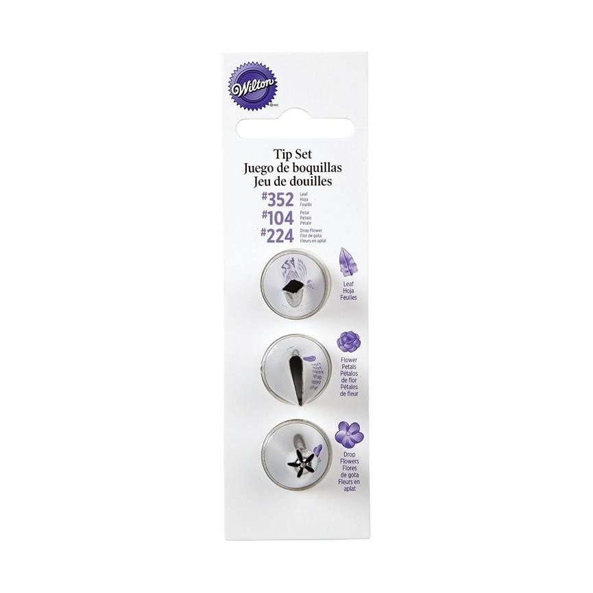 Piping Tips Set - 4 pieces 104, 352, 224