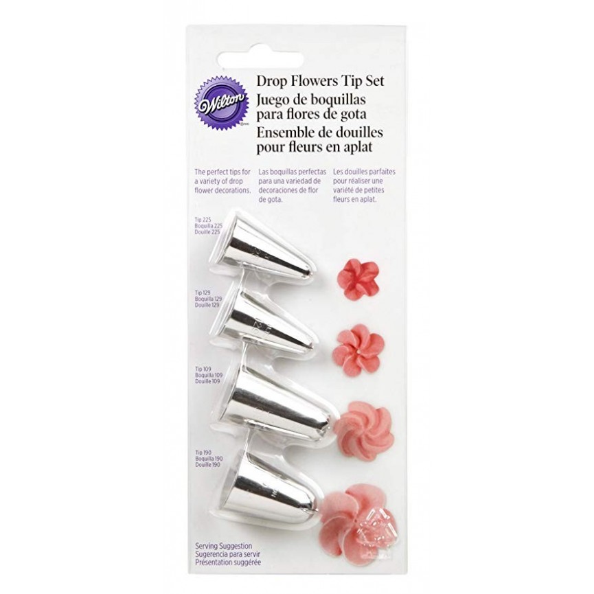 Piping Tips Set - 4 pieces  225, 129, 109, 190