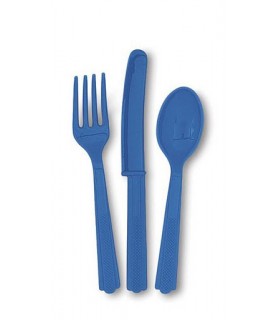 18 Royal Blue Cutlery