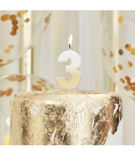 God Ombre Number 3 Candle